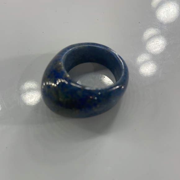 Lapis Lazuli Cocktails, Chunky Ring,Size 5, Blue,Grey - Picture 5 of 6